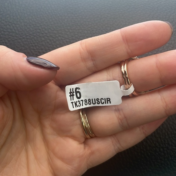 Size 6 rose gold tone stainless steel ring fire opal - Picture 6 of 7